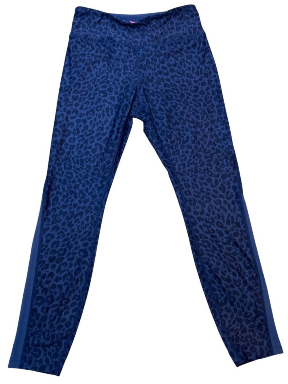 Juicy Couture Y2K Leopard Print Leggings Sz M Blue Black Mid Rise Activewear